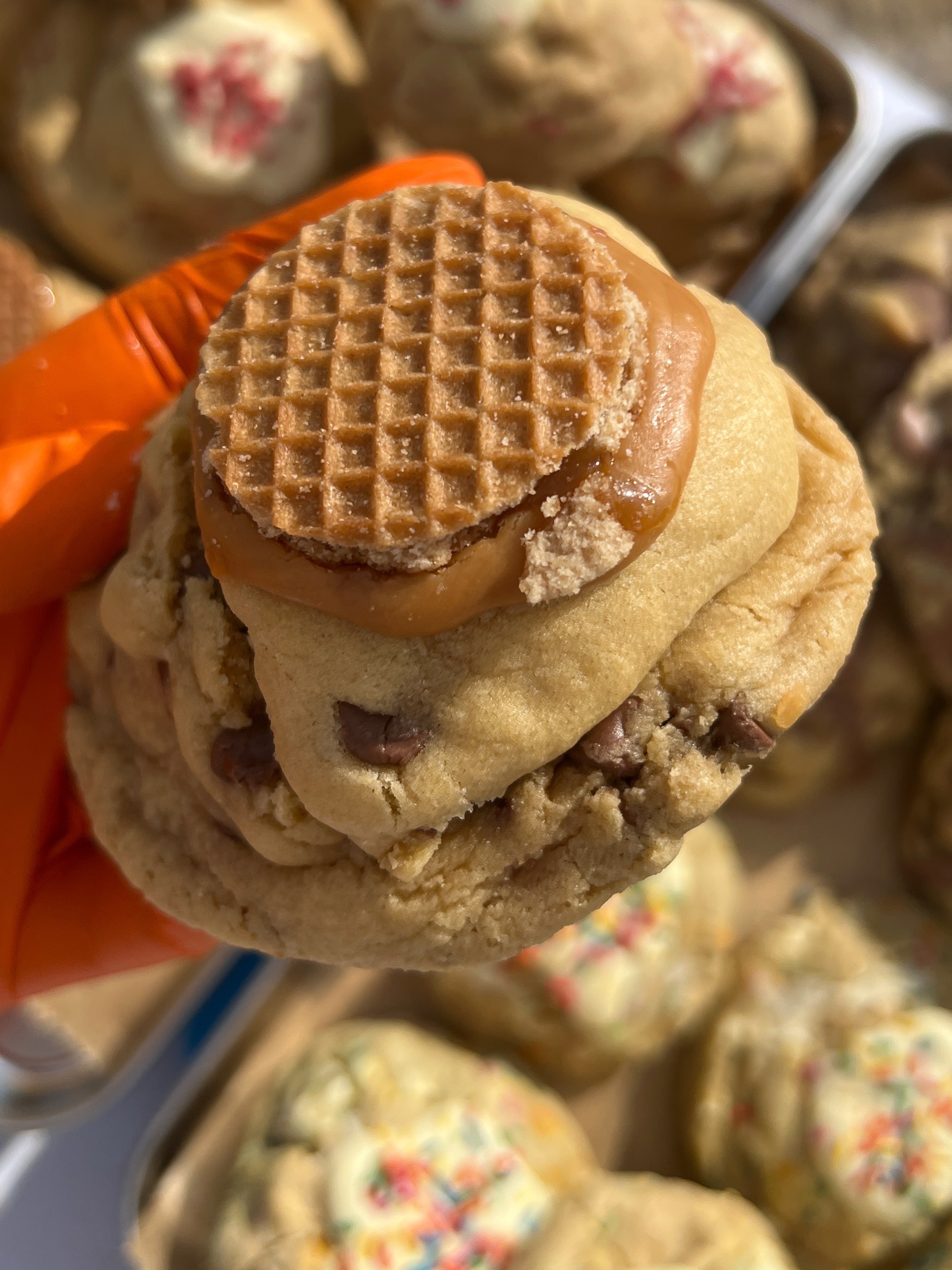 Caramel Stuffed Cookie